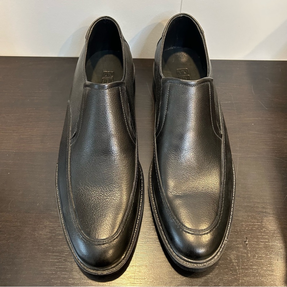 Men’s Leather Slip On Dress Shoes Loafers Black